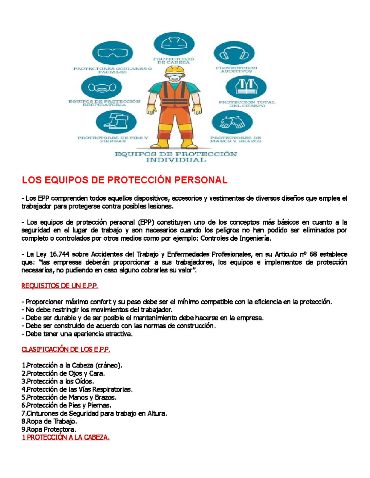 LOS Equipos DE Protección Personal - LOS EQUIPOS DE PROTECCIÓN PERSONAL ...