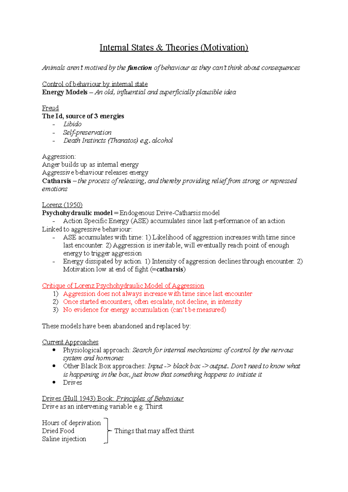 Internal state and theories (Motivation) - Internal States & Theories ...