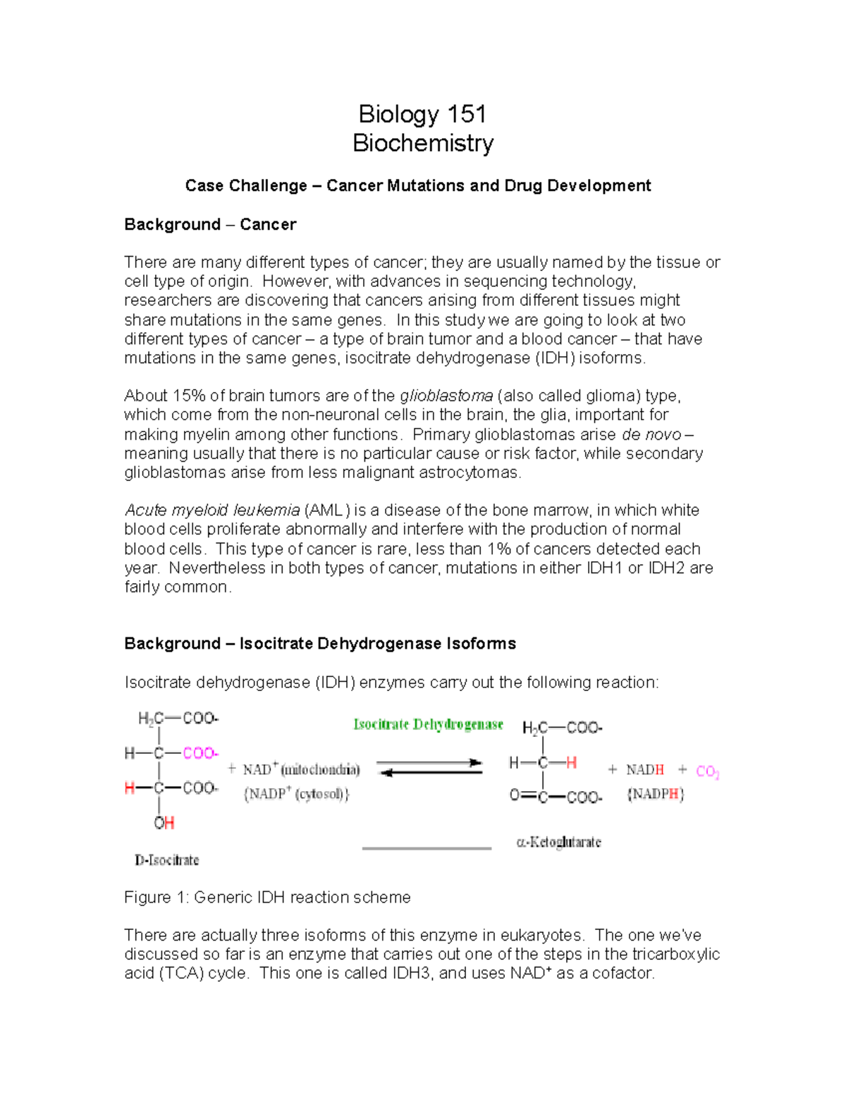 case study biochemistry pdf