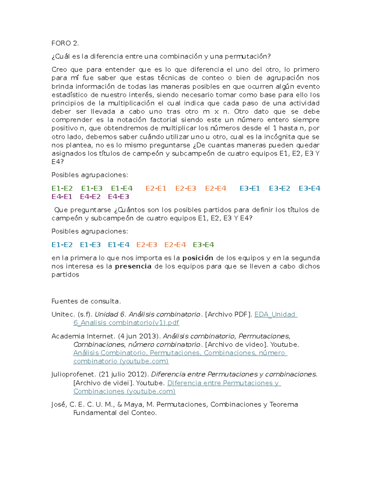 FORO 2 - Apuntes para el foro de estadistica descriptiva aplicada ...