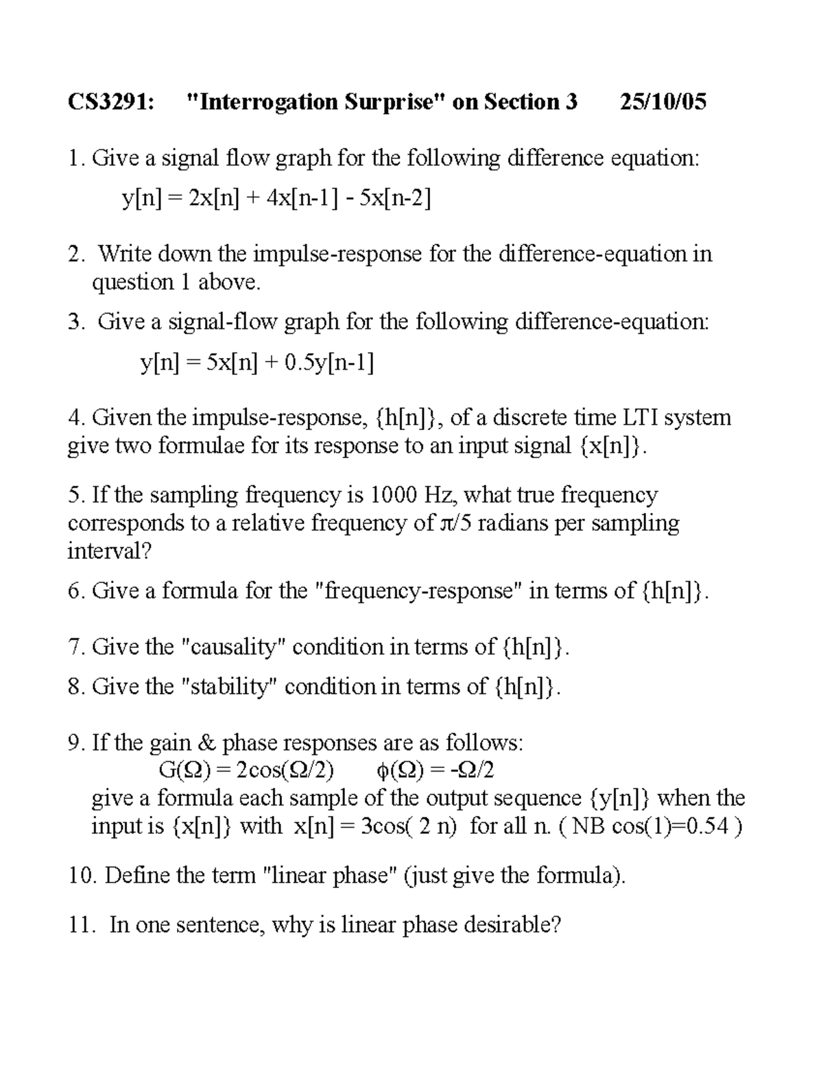 Intsurp 3 Digital Signal Processing Coe 342 Studocu