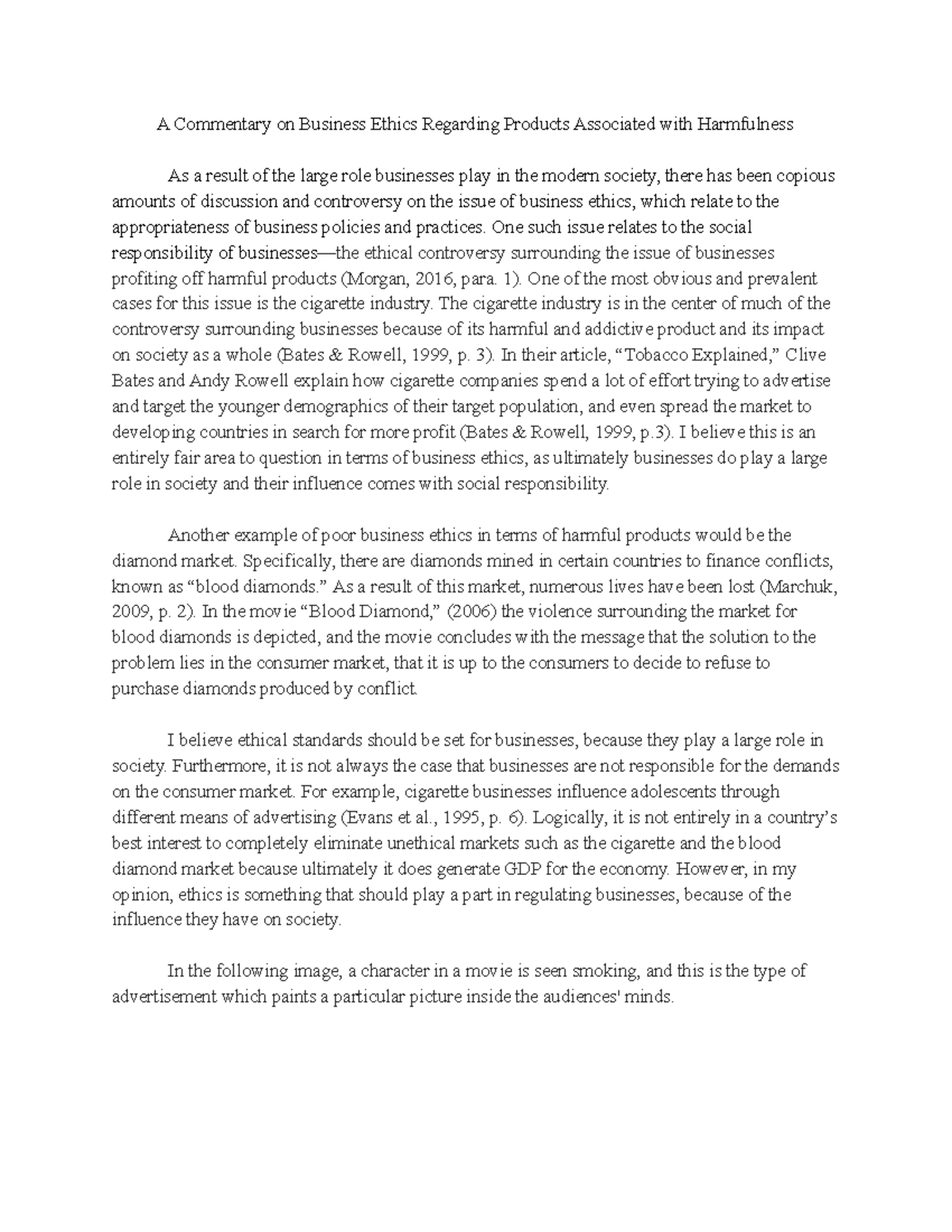 Commentary - One such issue relates to the social responsibility of ...