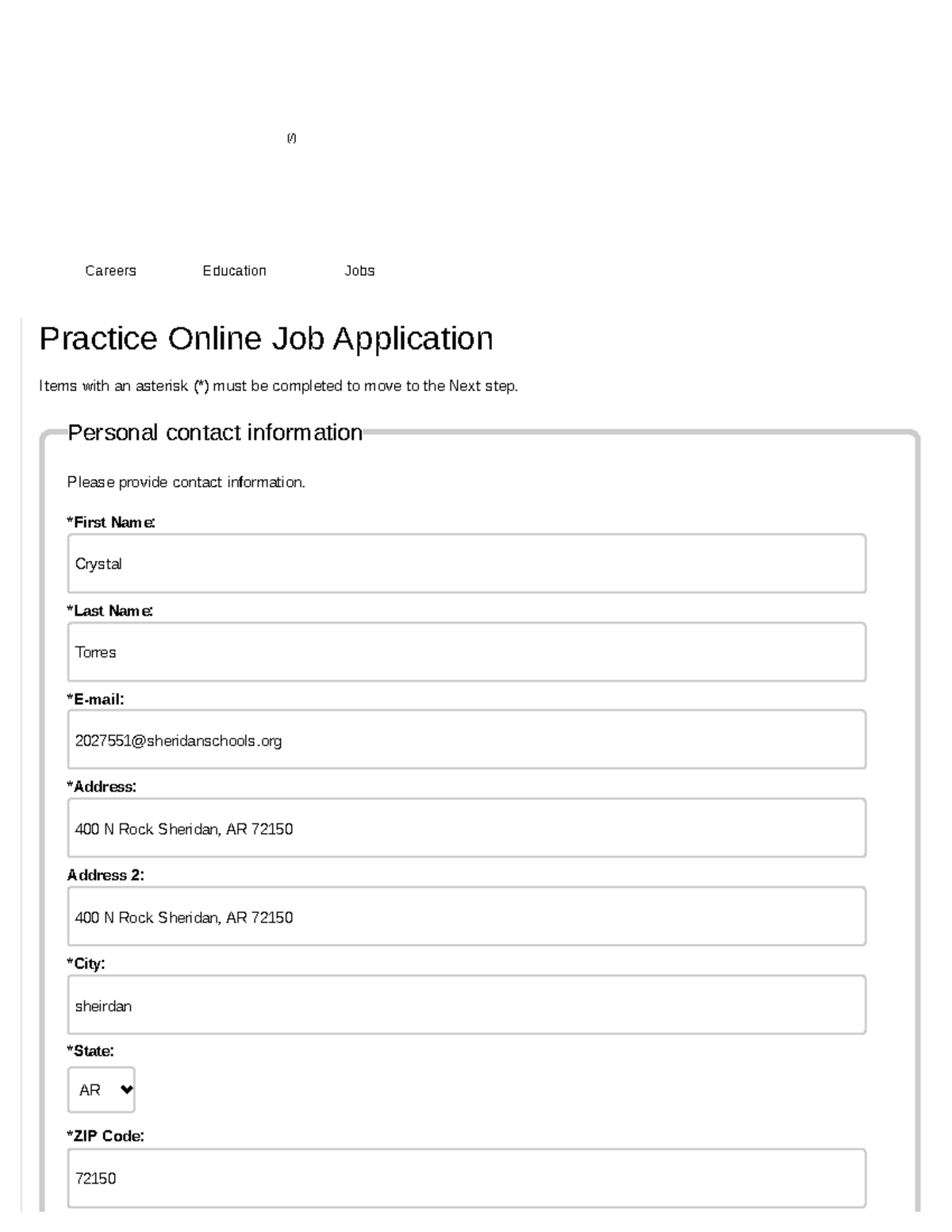 Practice Online Job Application Minnesota State Careerwise Practice