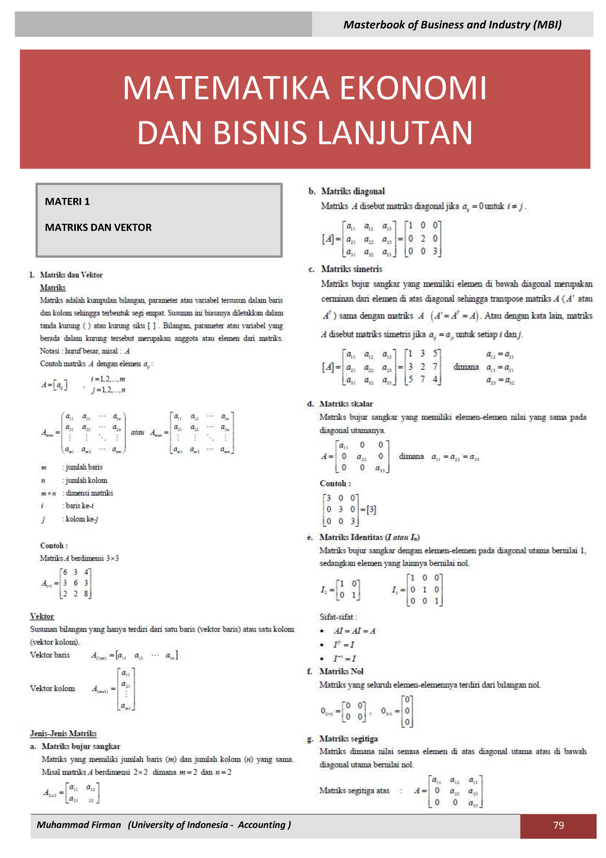 Matematika Ekonomi Dan Bisnis Lanjutan - Masterbook Of Business And ...