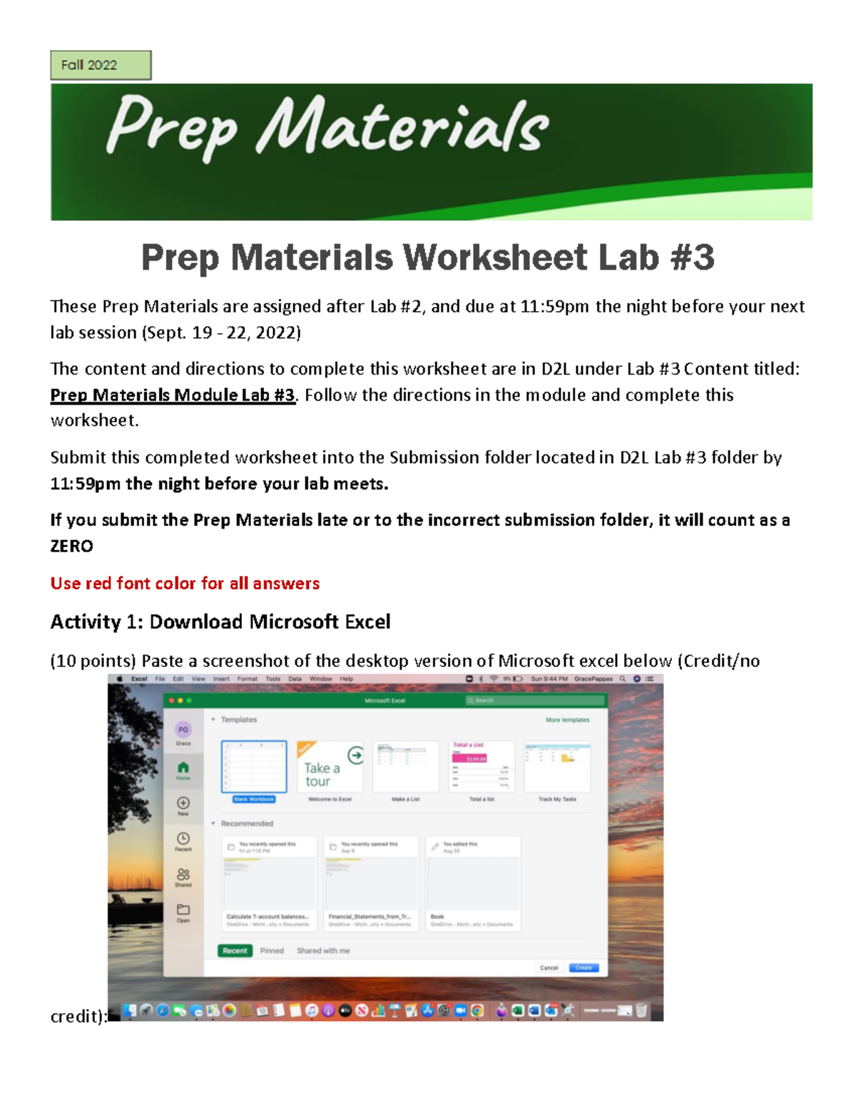 Prep Materials Worksheet Lab #3 (1) - Prep Materials Worksheet Lab ...
