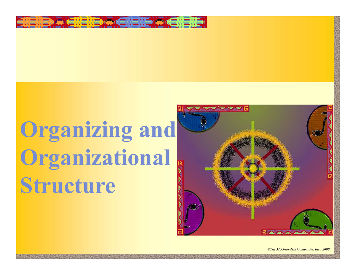 Chapter 04 - LEC NOTES - Organizing And Organizational Structure ...