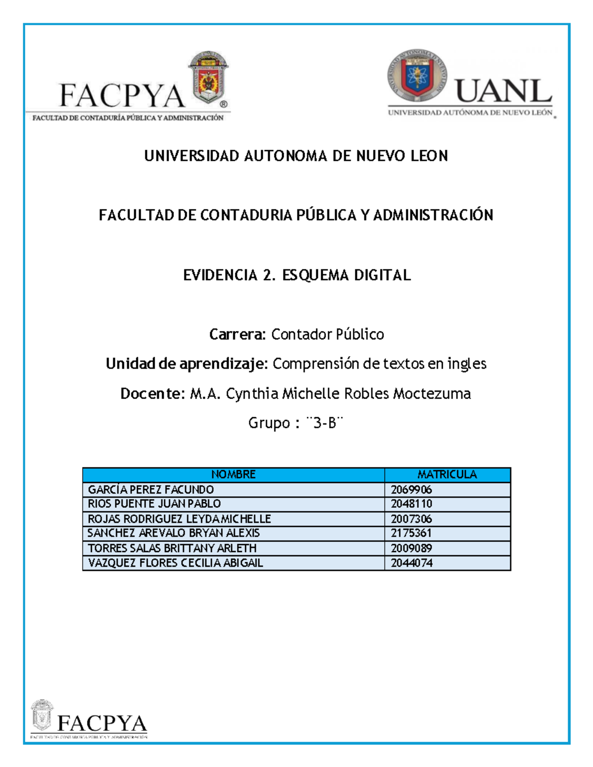 EV2 EQ5 CDTI - EVIDENCIA 2 - UNIVERSIDAD AUTONOMA DE NUEVO LEON ...