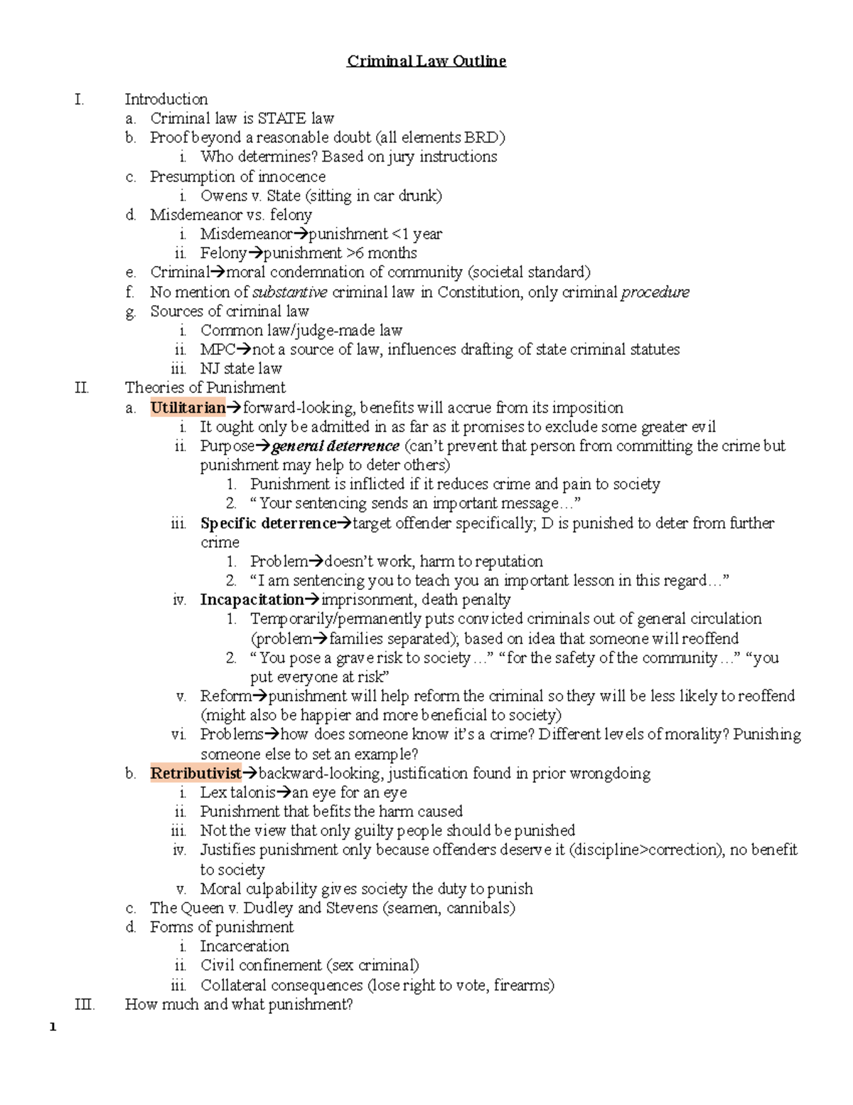 criminal-law-outline-introduction-a-criminal-law-is-state-law-b