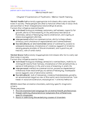 MH Study Guide - Ch 19, 20, 21, 22 - MH – Test # 8 Study Guide Know the ...
