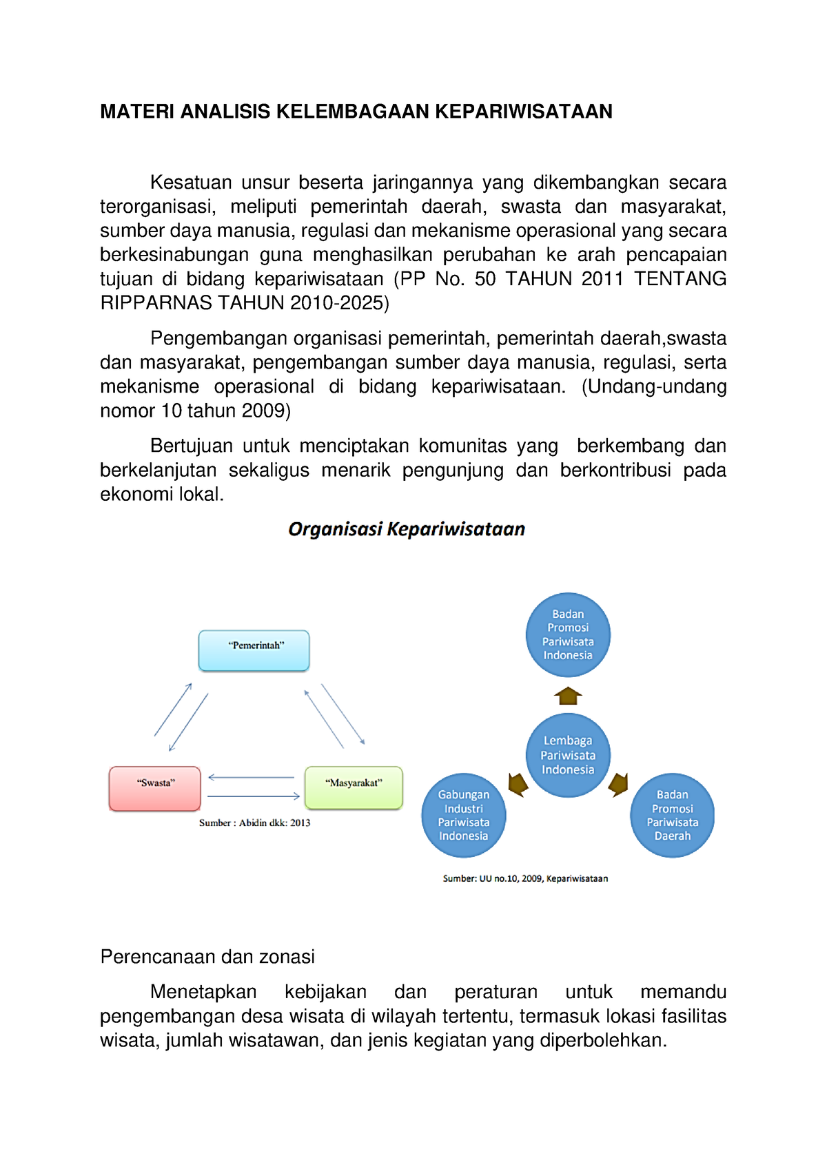 Materi Analisis Kelembagaan Kepariwisataan - MATERI ANALISIS ...