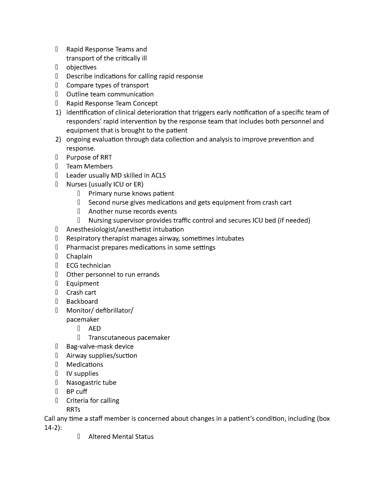 Rapid Response Teams - Advanced Nursing Care Of Patients With Complex ...