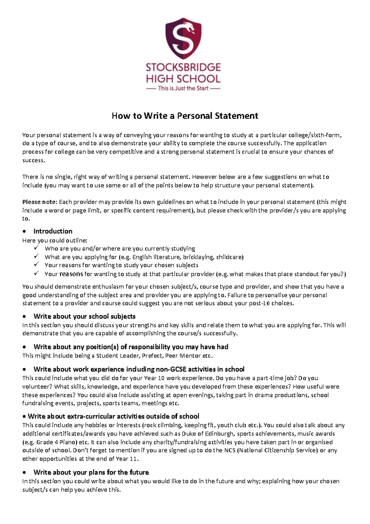 Personal Statement Help And Guidance 2020 How To Write A Personal 