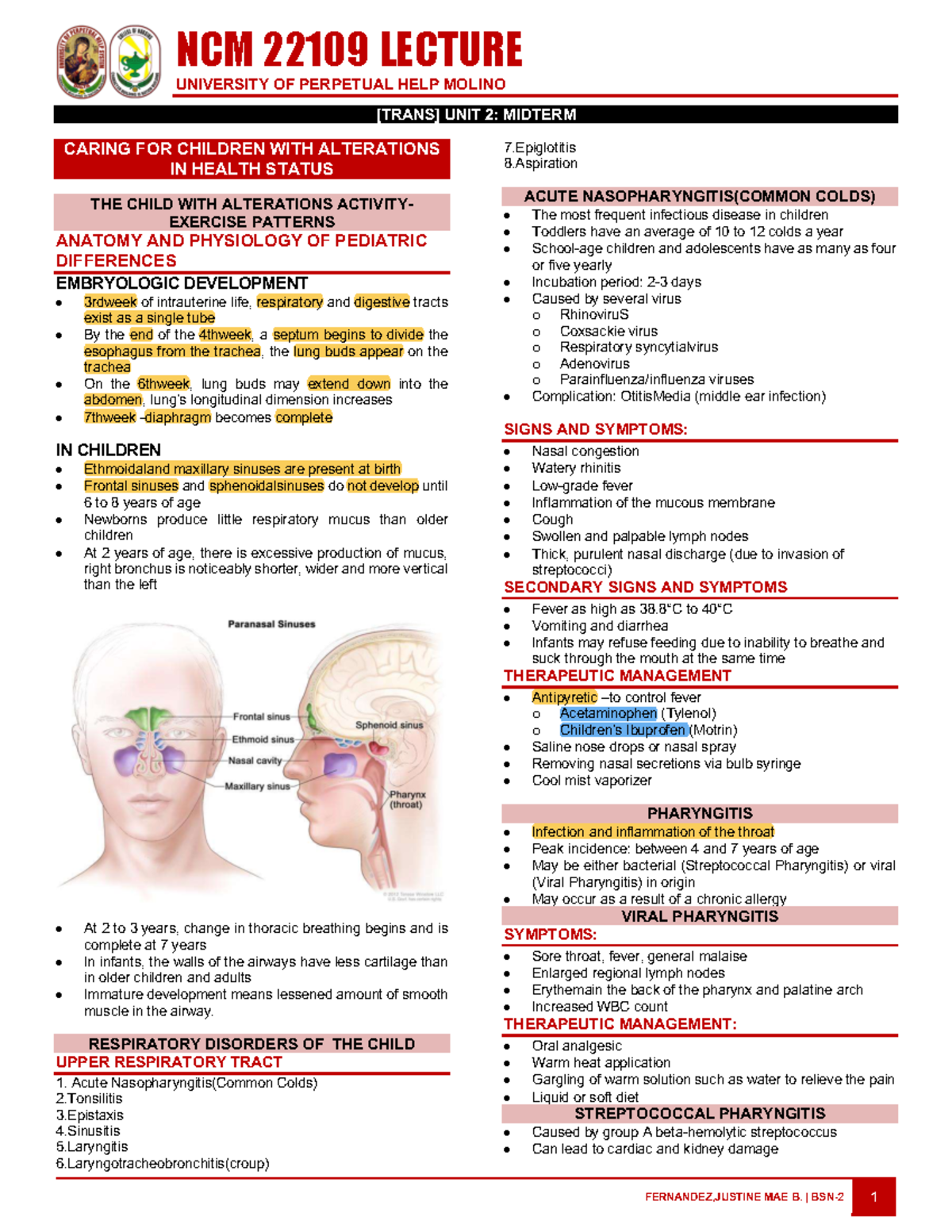 Topic 1- Midterm - NCM 22109 LECTURE UNIVERSITY OF PERPETUAL HELP ...