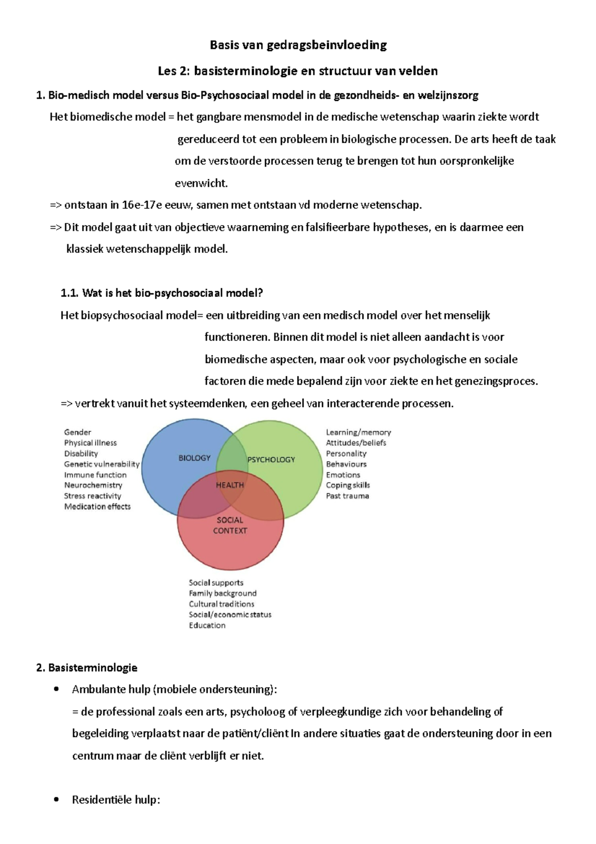 Basis Van Gedragsbeinvloeding; Les 2 - De Arts Heeft De Taak Om De ...