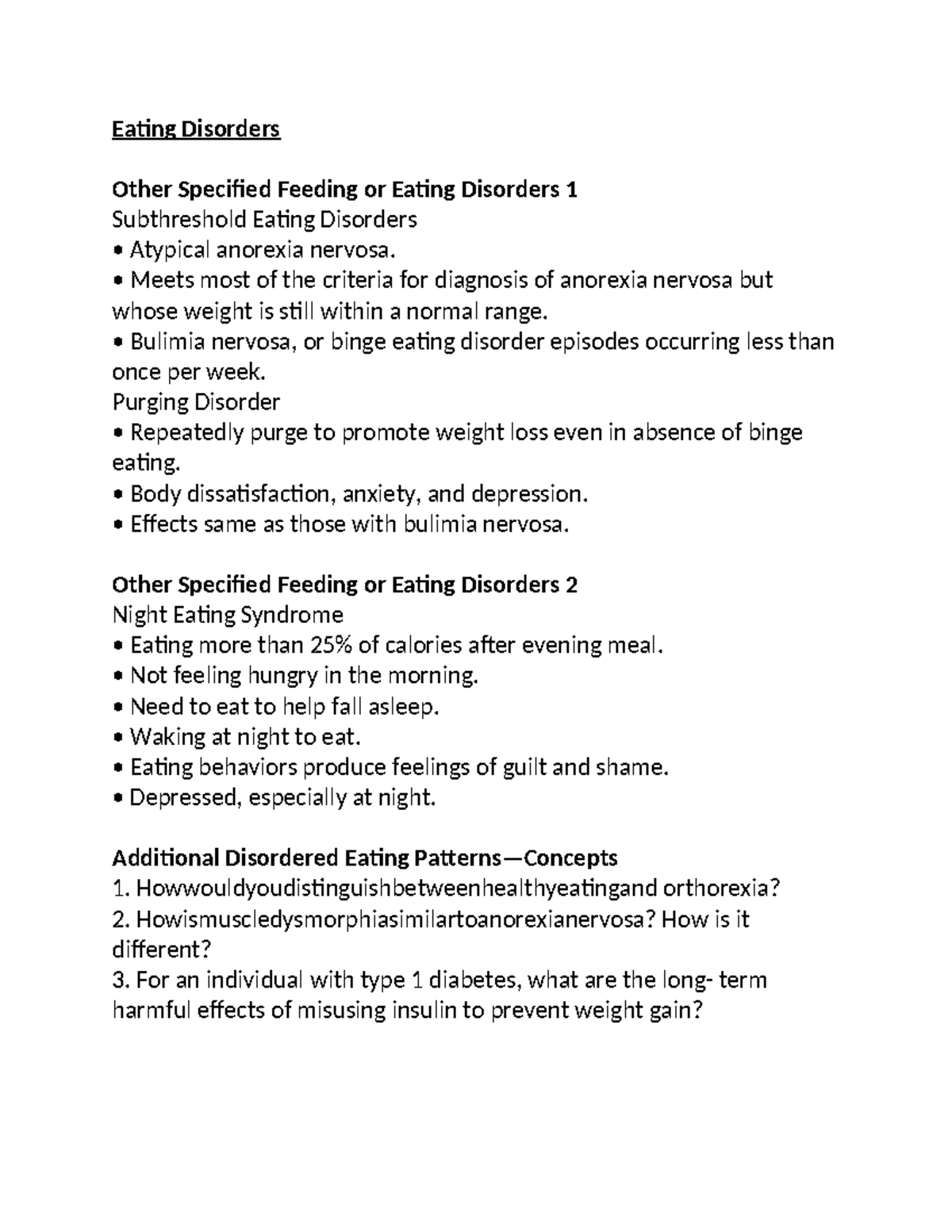 Nutrition 132 (66) - Eating Disorders Other Specified Feeding or Eating ...