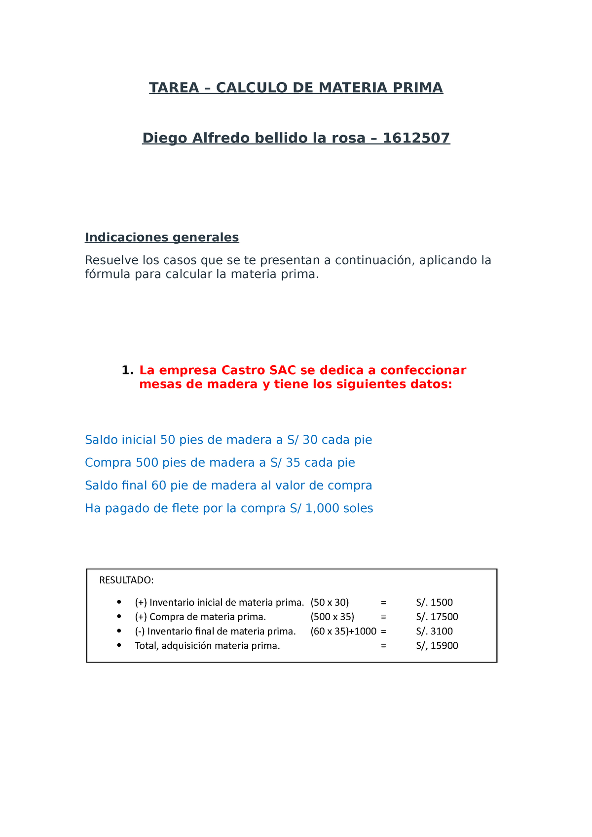 Tarea - Calculo DE Materia Diego Bellido - 1612507 - TAREA – CALCULO DE ...