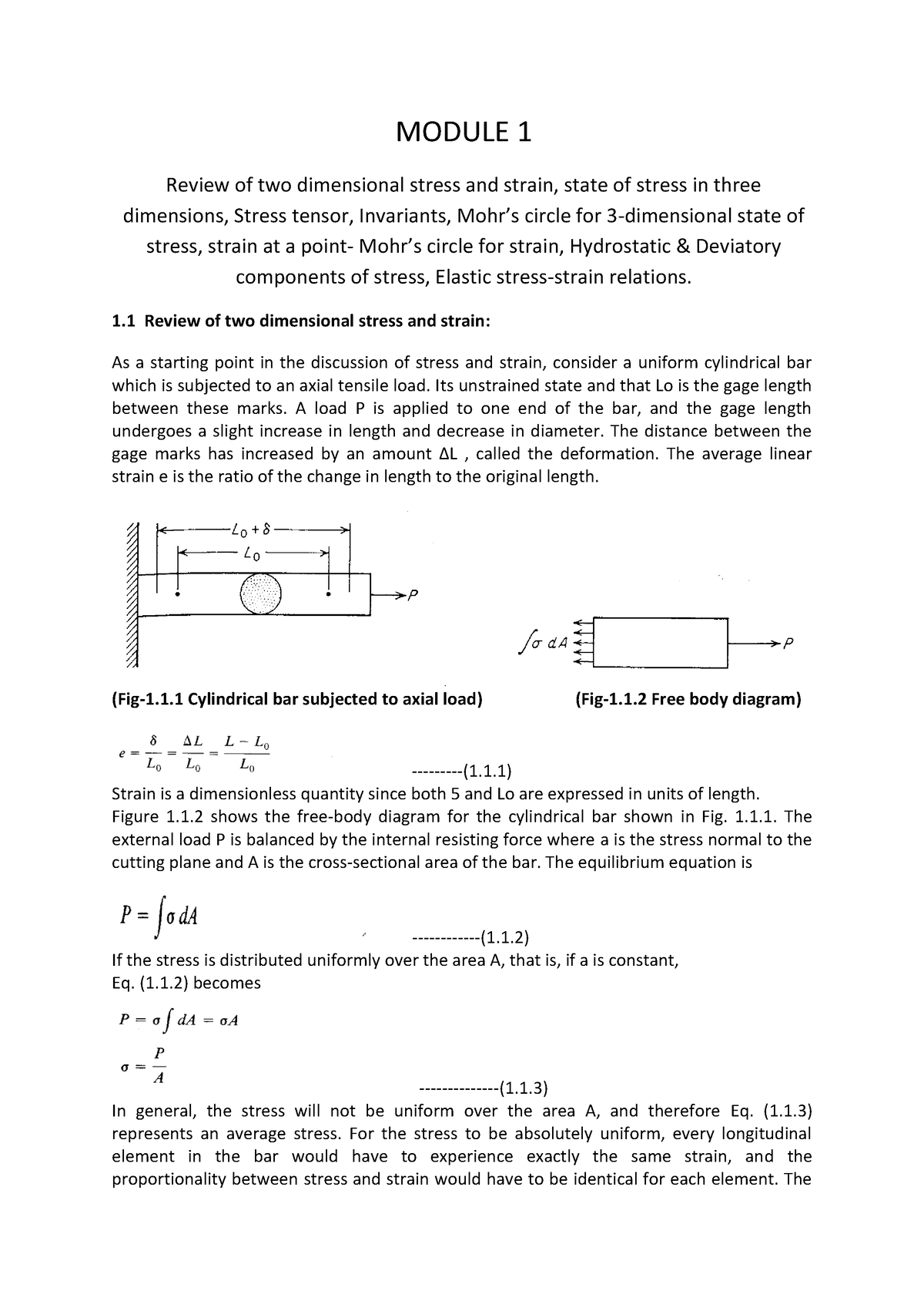 Theory OF Metal Forming removed - MODULE 1 Review of two dimensional ...