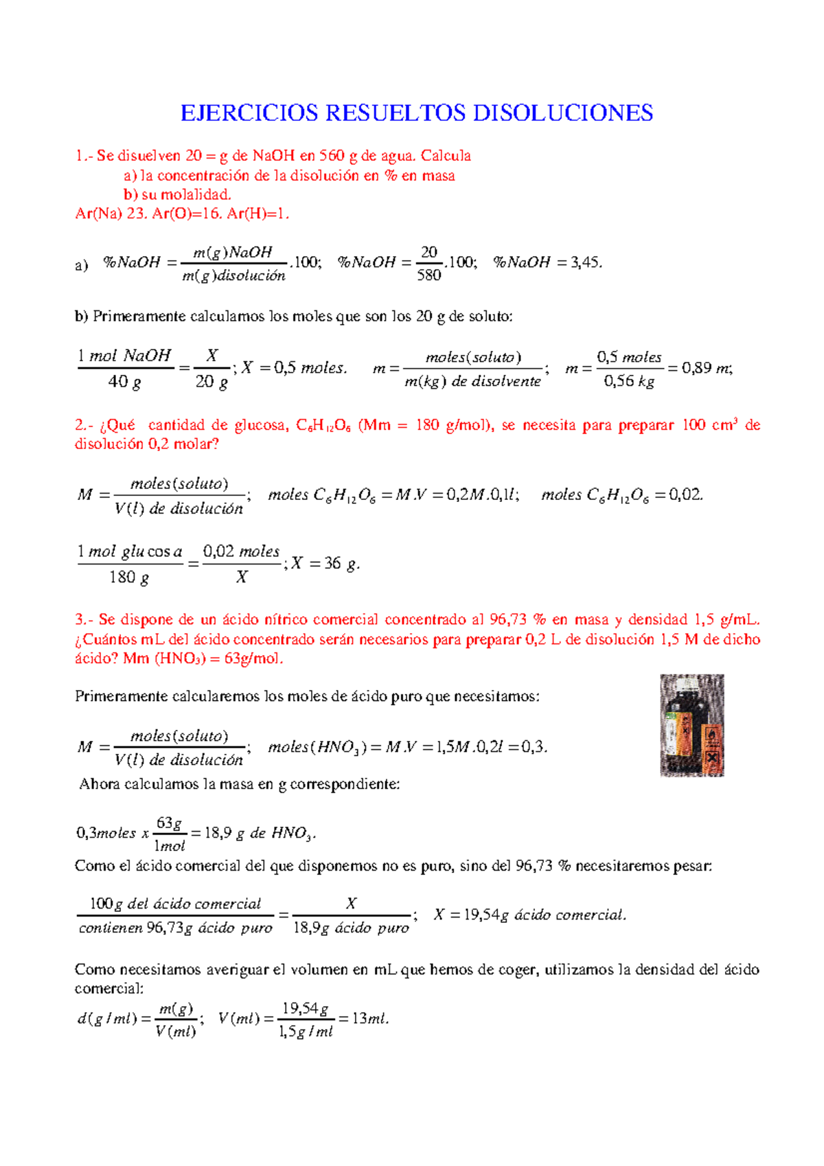 Disoluciones Resueltos Para Química Analítica Cualitativa - EJERCICIOS ...