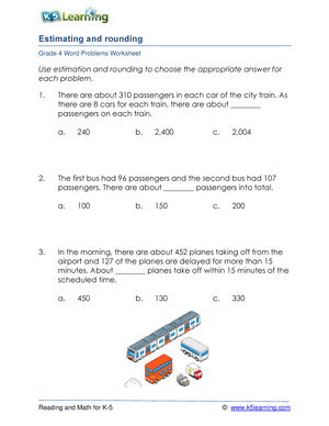 Rounding Word Problems Worksheets - 15 Worksheets.com