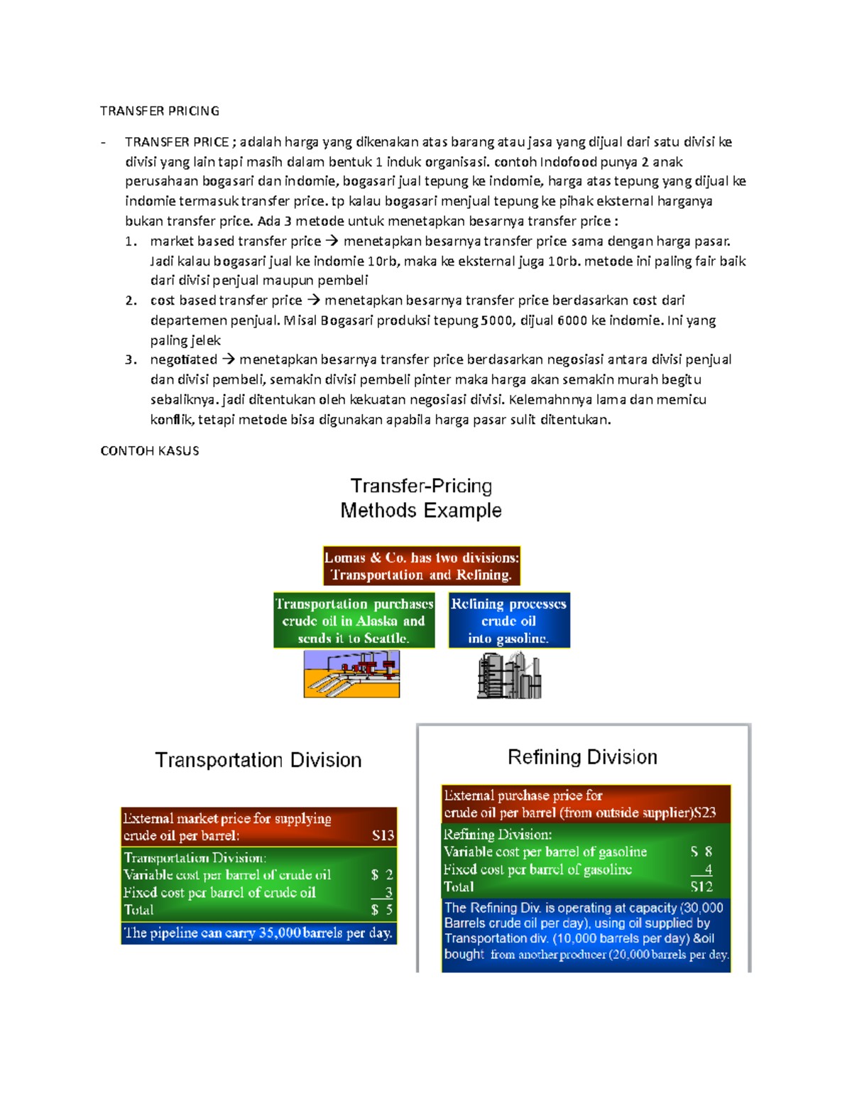 Transfer Pricing - TRANSFER PRICING TRANSFER PRICE ; adalah harga yang ...