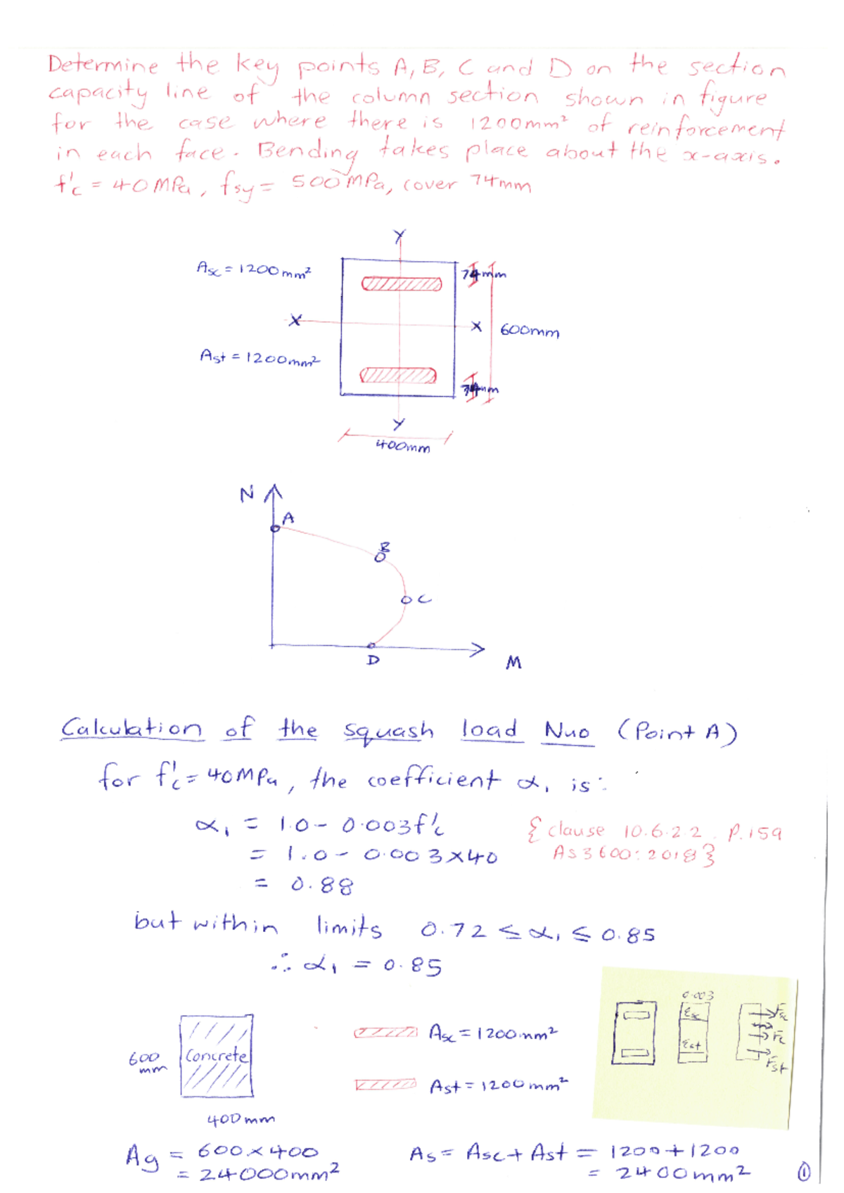 Class Example column - Concrete Structures - Studocu