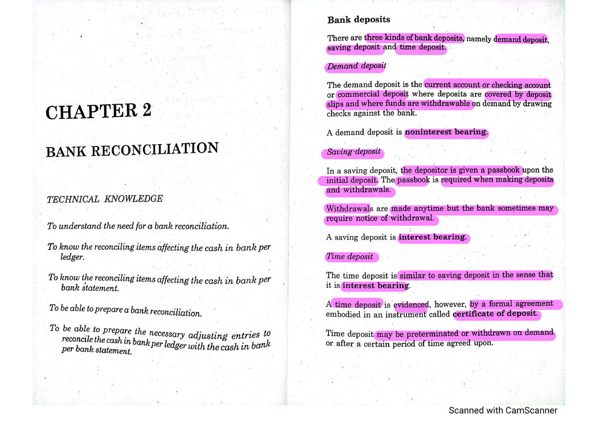 Chap 2 Bank Reconciliation - Accountancy - Studocu