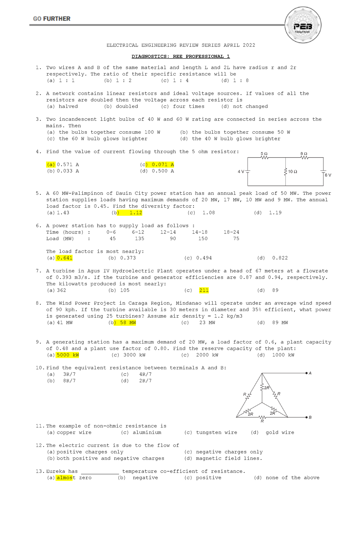 EE DIAG PROF 1 - the branch of science concerned with the bodily