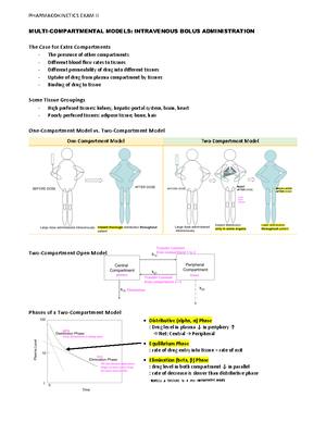 Pharmacokinetics Note For Exam 1 - INTRODUCTION TO BIOPHARMACEUTICS AND ...