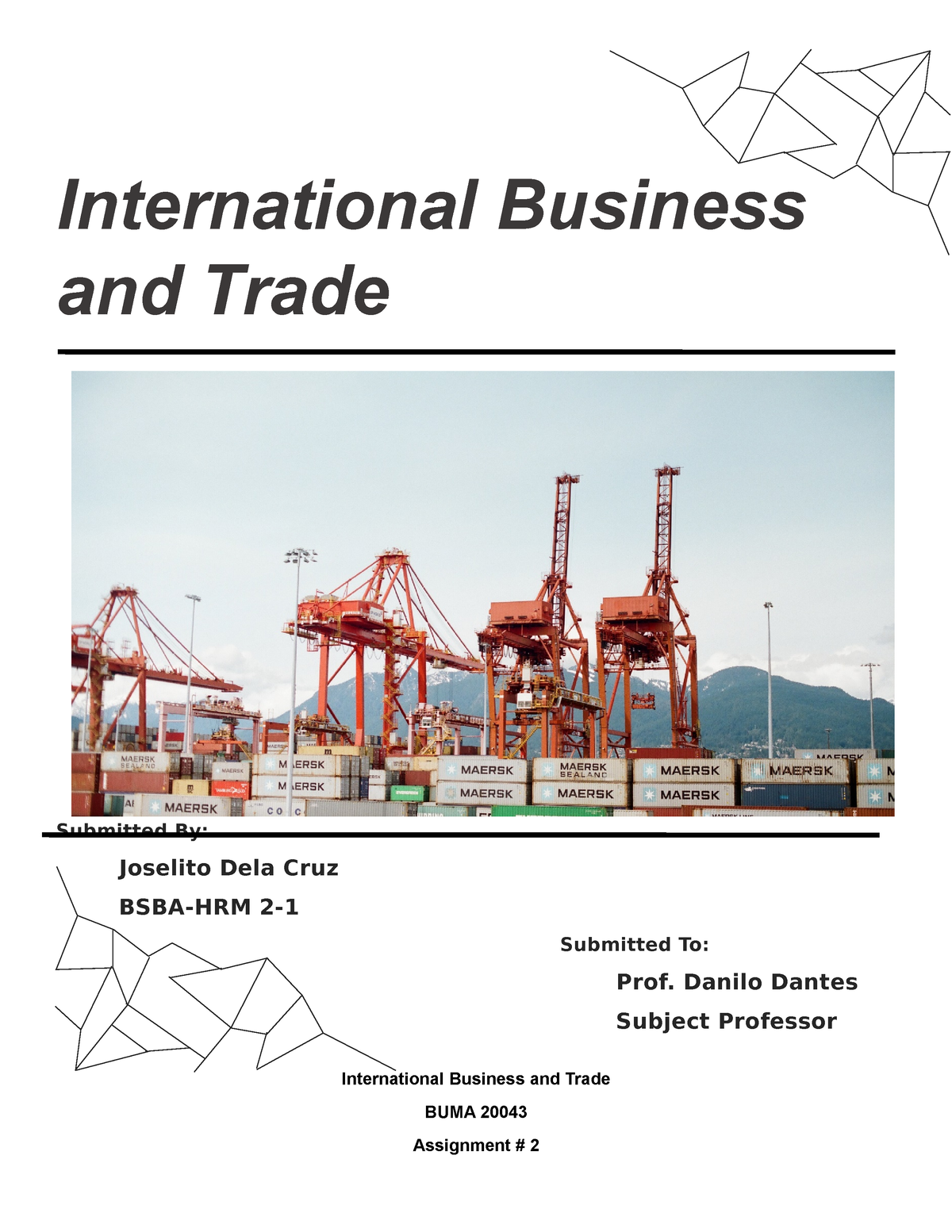 international trade assignments