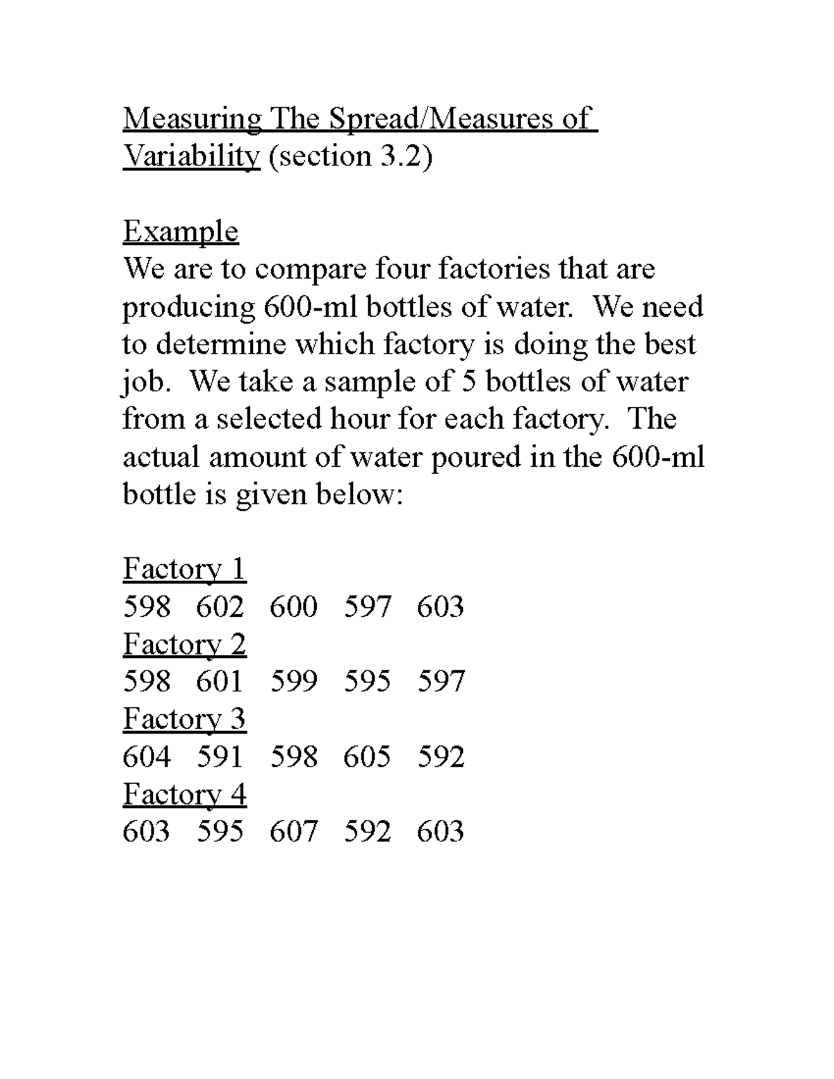 Chapter+3+-+section+3 - Measuring The Spread/Measures of Variability ...