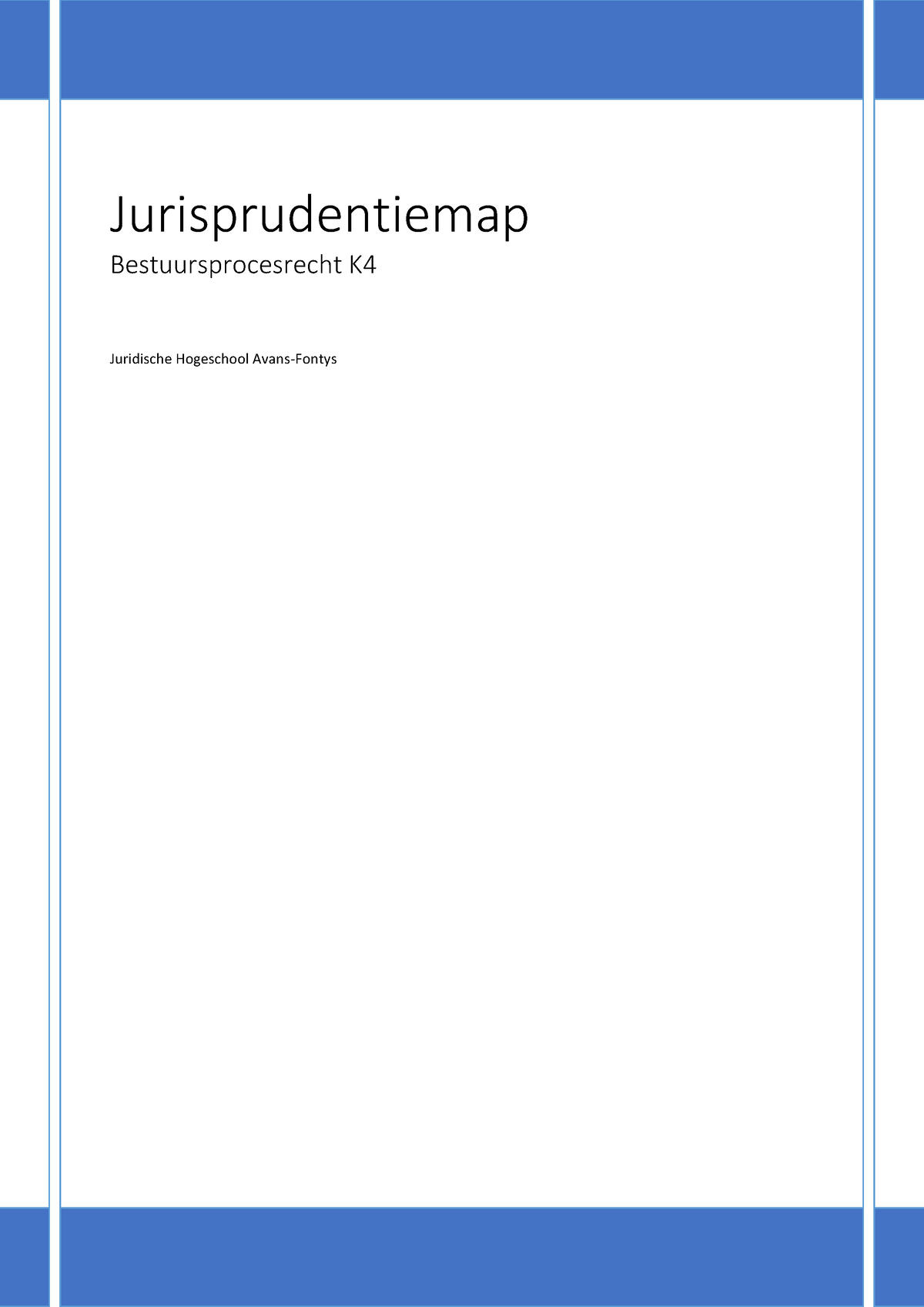 Jurisprudentie-map BPR - Jurisprudentiemap Bestuursprocesrecht K ...