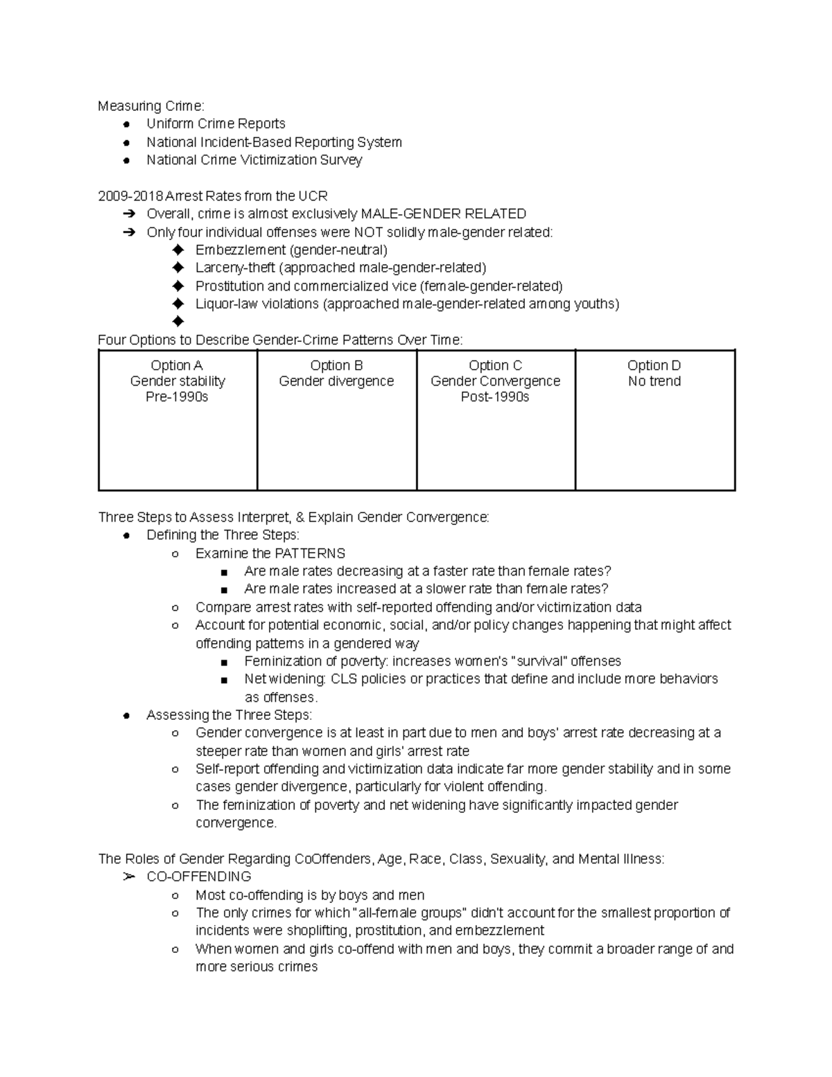 Gender & Crime CH 8 - Measuring Crime: Uniform Crime Reports National ...