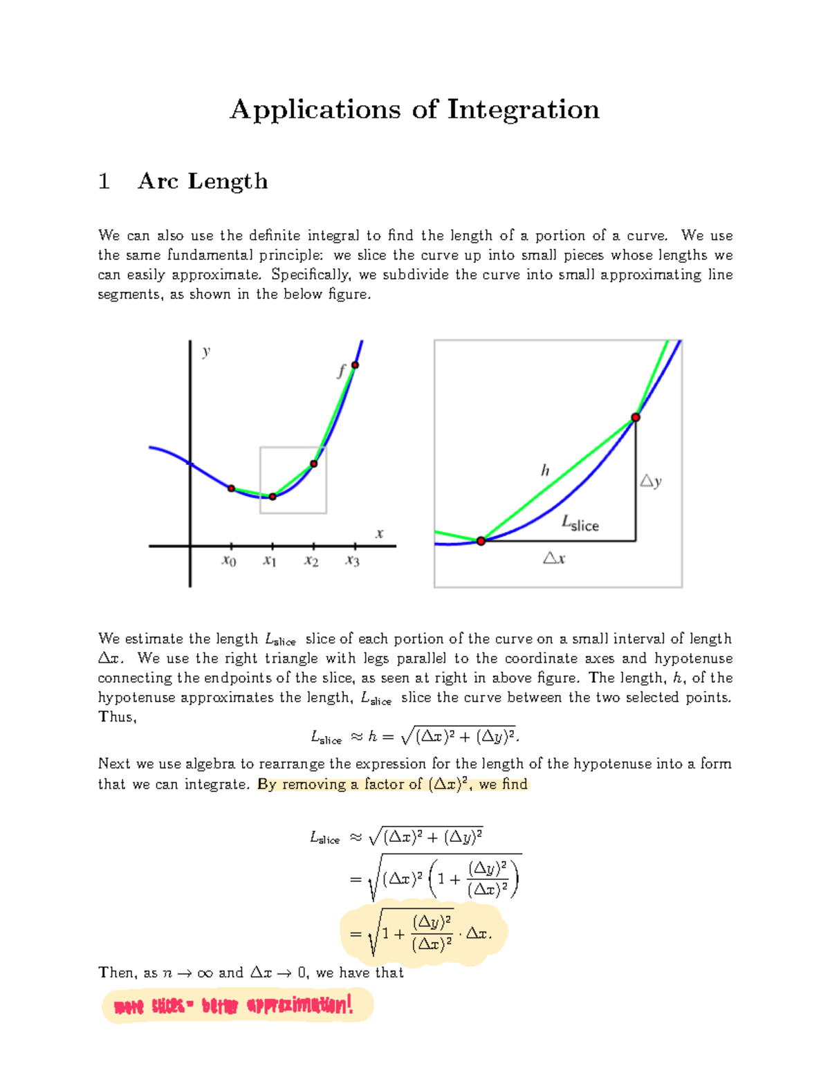 Applications Of Integration - We use the same fundamental principle: we ...