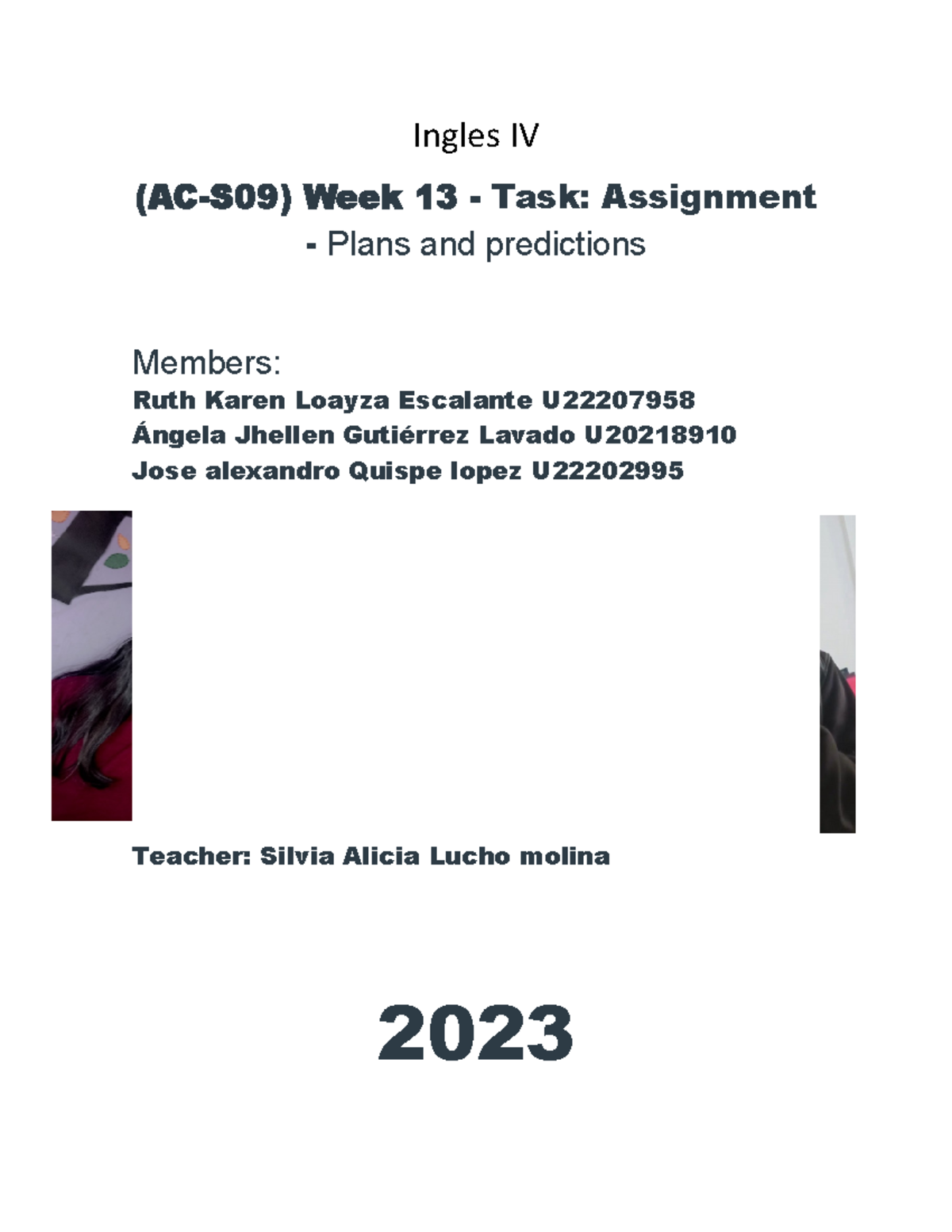 Week 9 english IV tarea academica - Ingles IV (AC-S09) Week 13 - Task ...