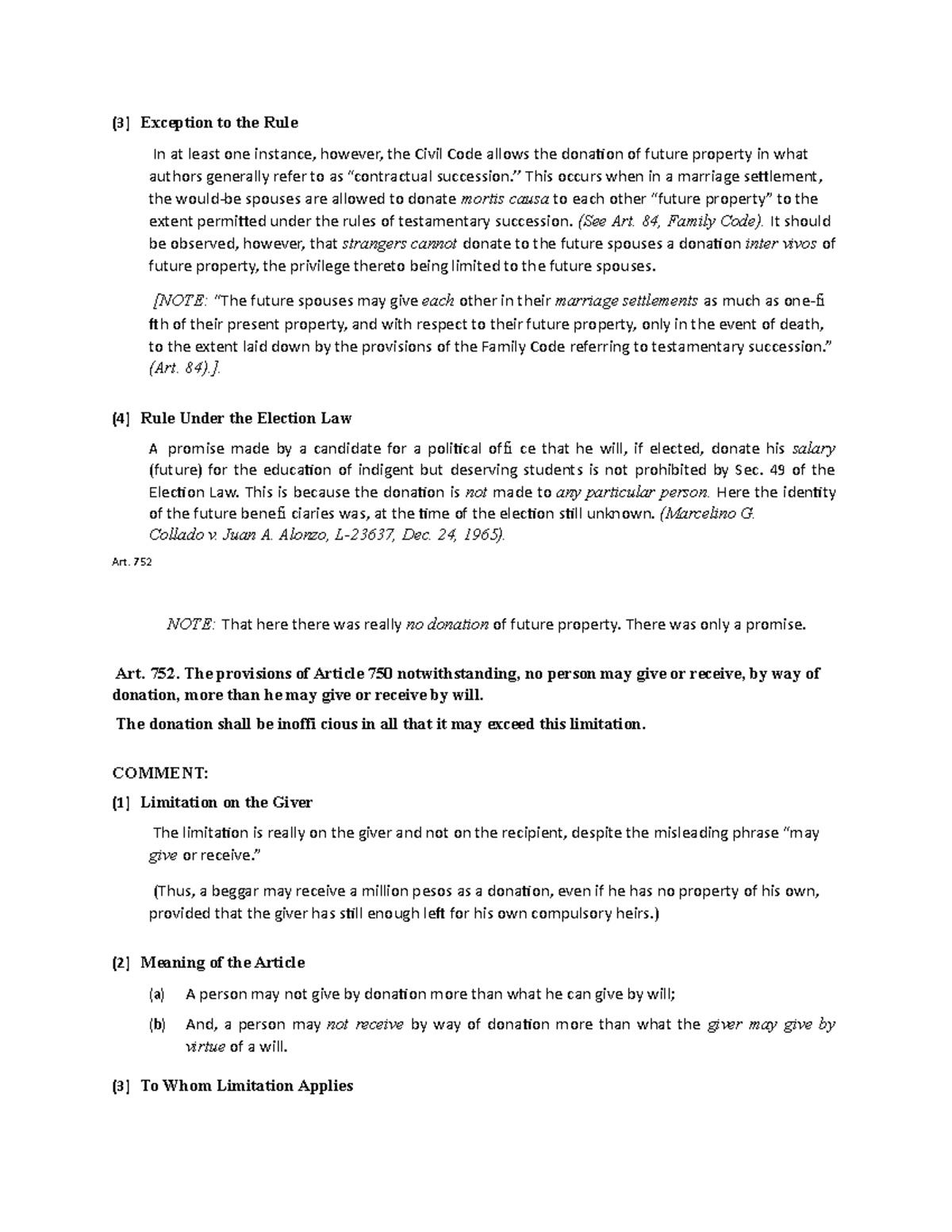 Property law m224 - (3) Exception to the Rule In at least one instance ...