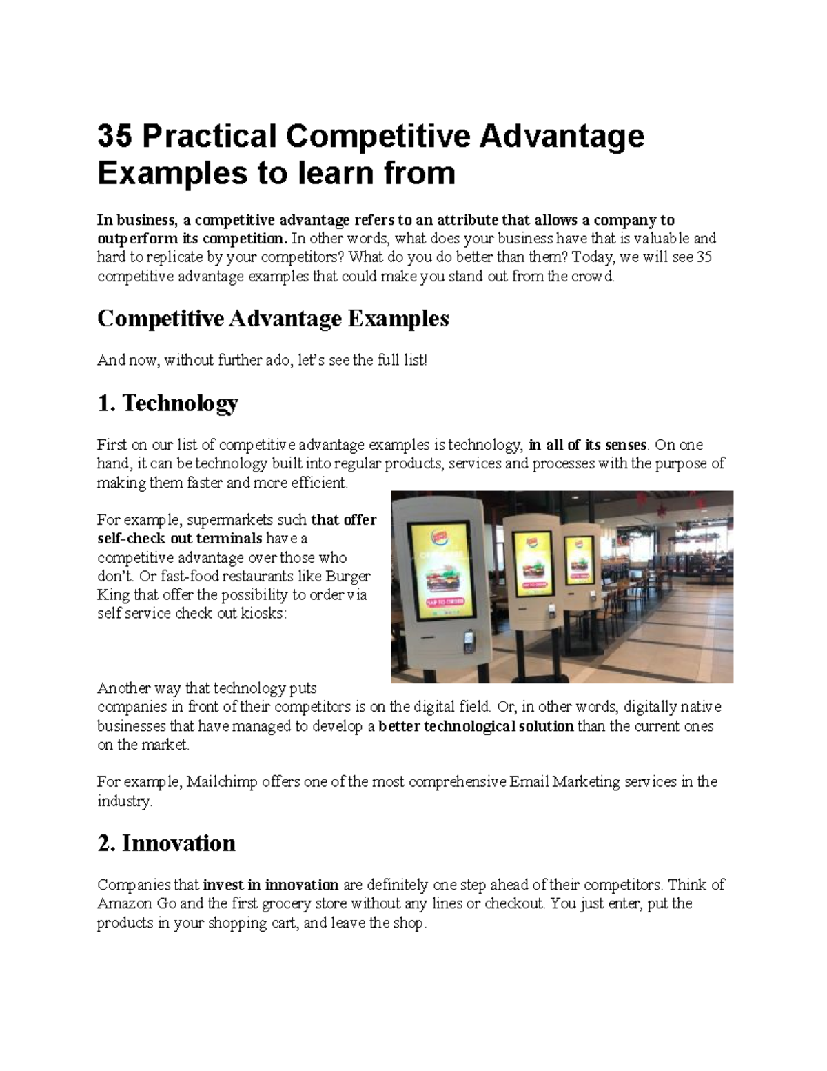 35 Practical Competitive Advantage Examples To Learn From In Other 