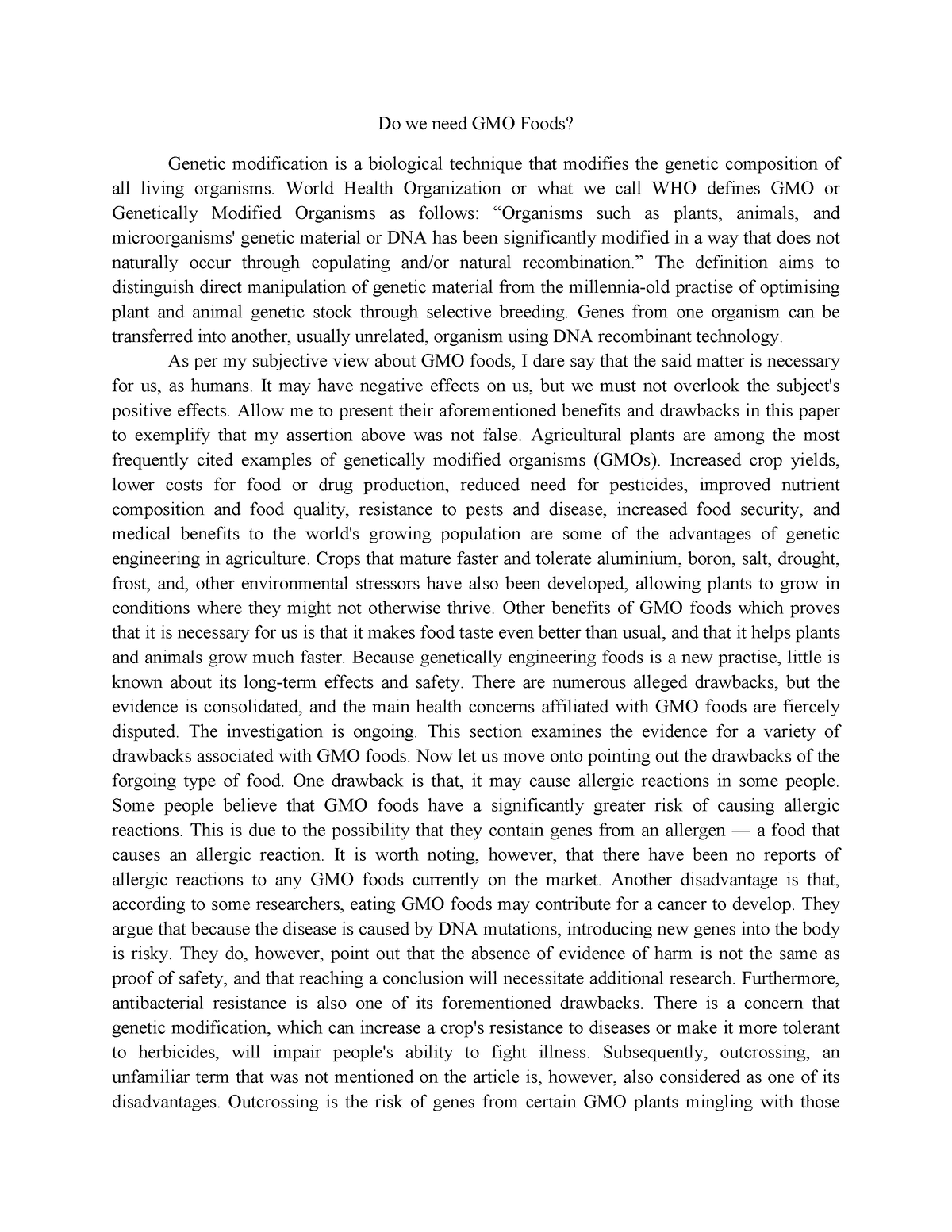 gmo argumentative essay conclusion