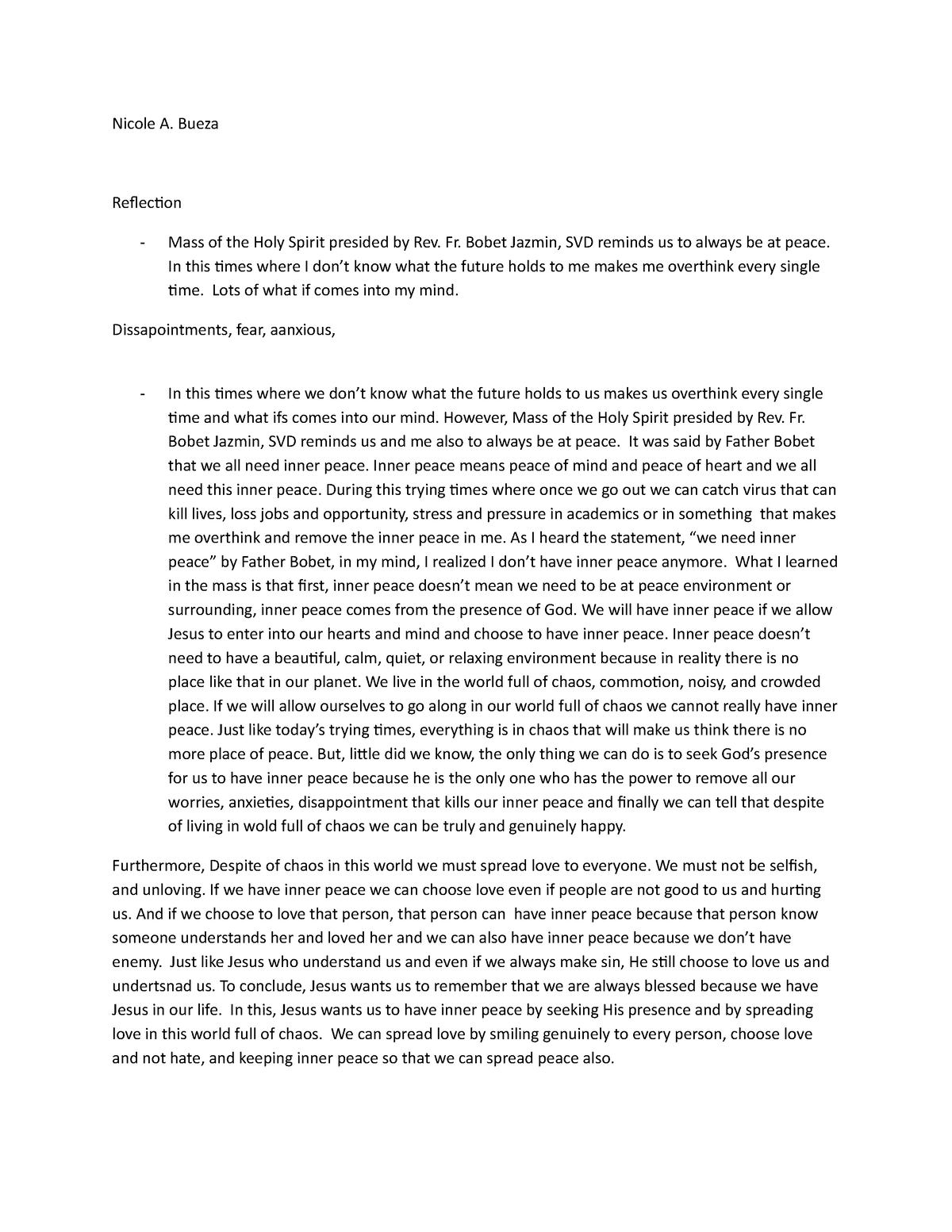 reflection essay 2022