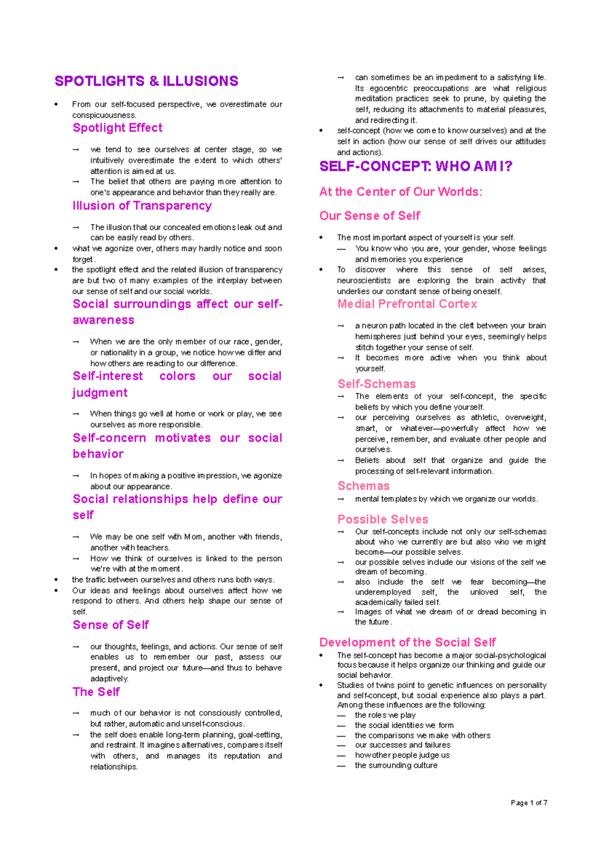 Format e-notes - Copy - SPOTLIGHTS & ILLUSIONS From our self-focused ...