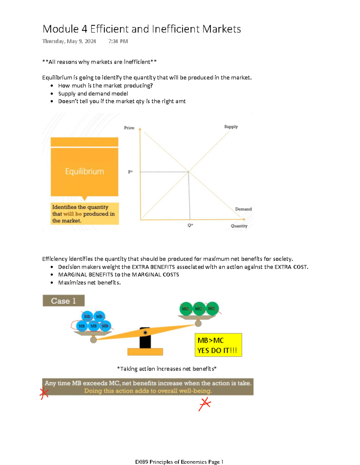 Module 4 Efficient and Inefficient Markets - All reasons why markets ...