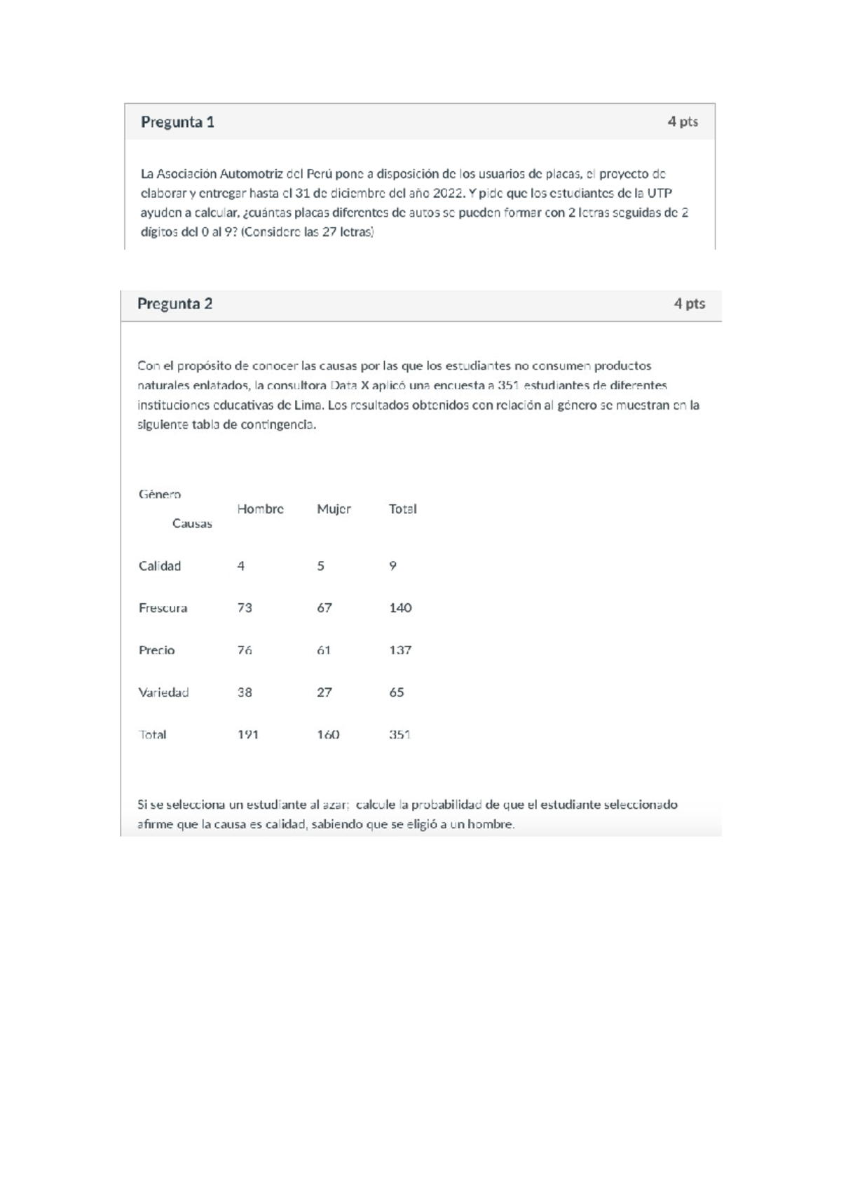 Examen Estadistica - Estadística Descriptiva Y Probabilidades - UTP ...