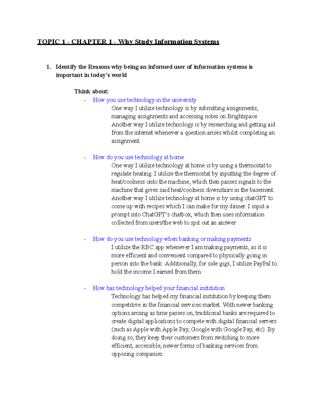 Adm 2372 Notes Google Docs Topic 1 Chapter 1 Why Study Information Systems Identify The Adm 2372 Notes Google Docs Topic 1 Chapter 1 Why Study Information Systems Identify The