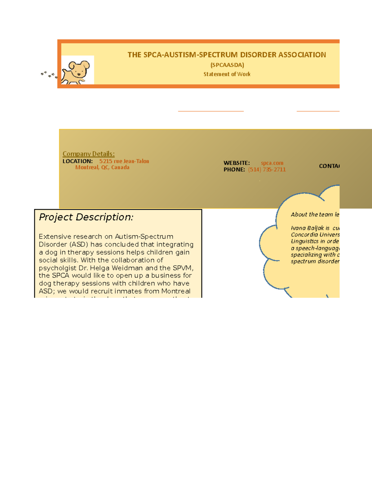 Seminar assignments - excel assignment: Autism-Spectrum Disorder - THE ...