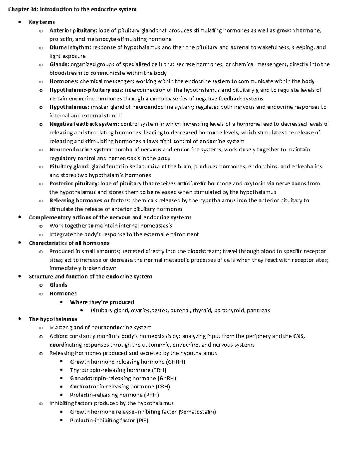 Chapter 34 to 38 - Karch: Focus on Pharmacology - Chapter 34 ...