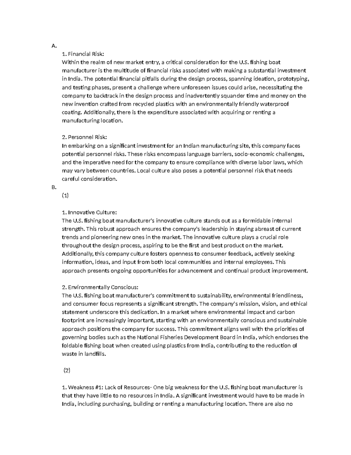 D081 task2a1 - ASsignment example - A. Financial Risk: Within the realm ...