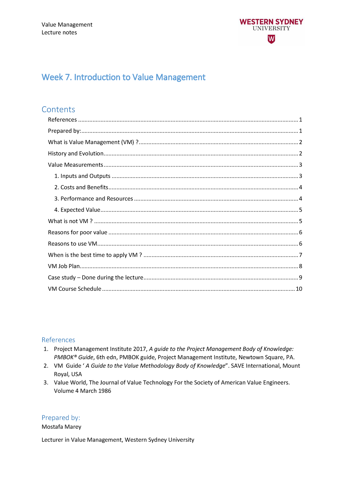 essay on value of management