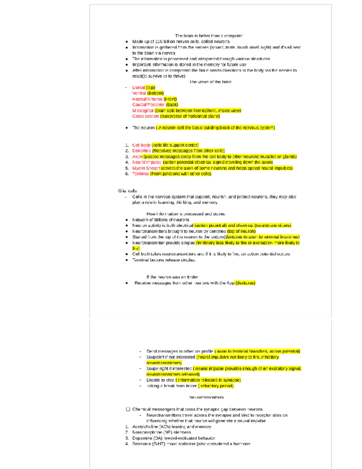 2 7 21 pt 1 - Google Docs - sensory and memory - PSY 334 - Studocu