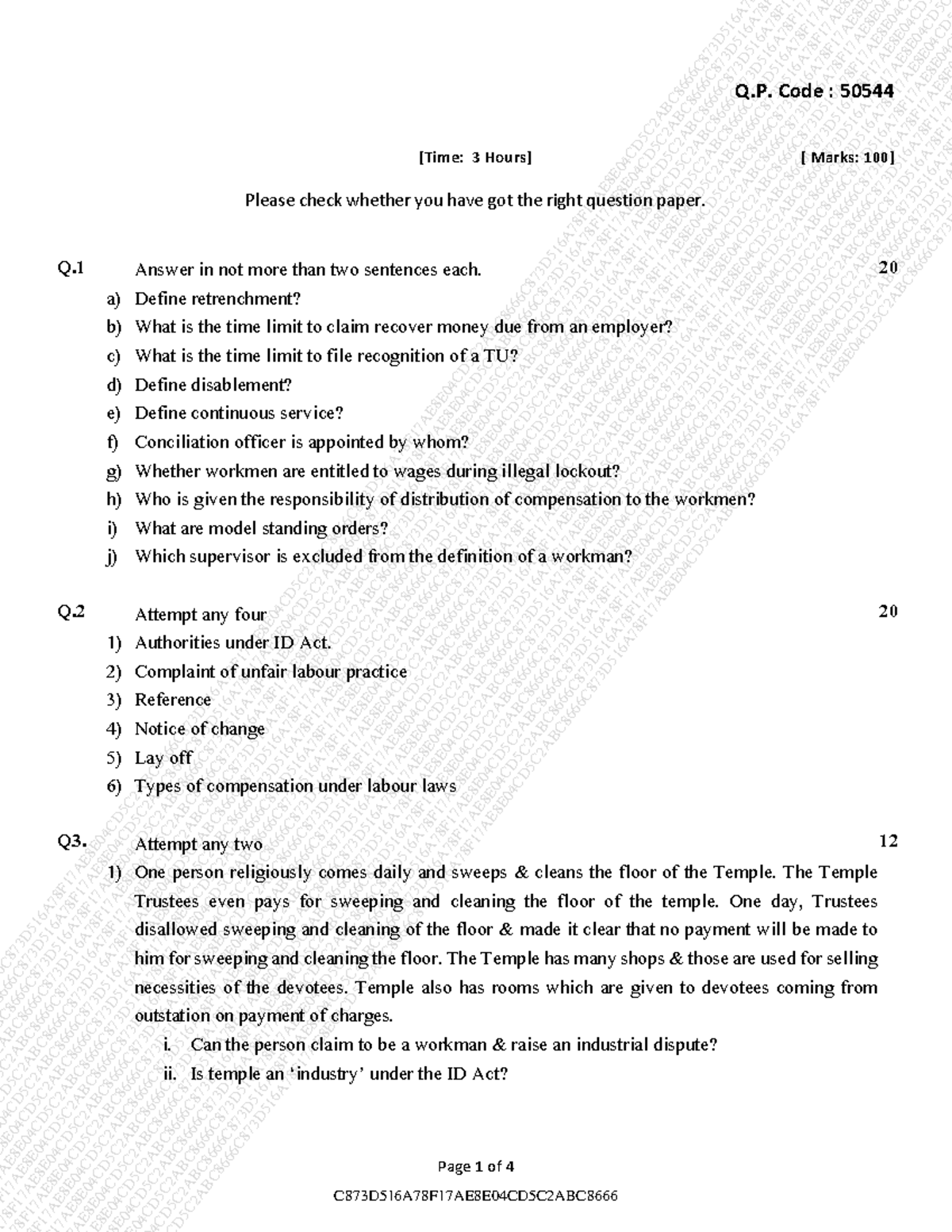 00050544 - question paper - - Studocu