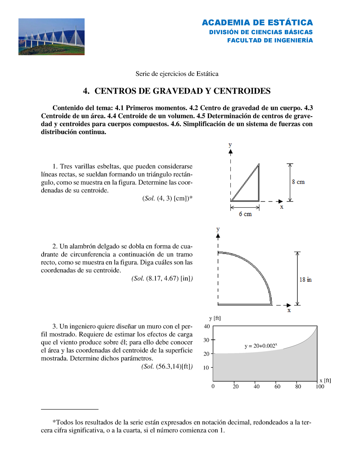 Centros De Gravedad - ACADEMIA DE EST¡TICA DIVISI”N DE CIENCIAS B¡SICAS ...