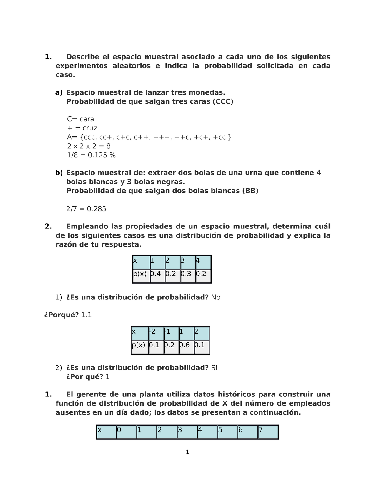 Tarea Estadistica Describe El Espacio Muestral Asociado A Cada Uno